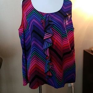 Sheer no sleeve blouse